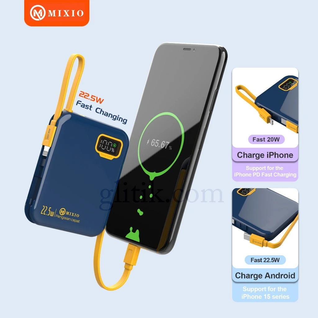 Mixio MP-08 5000mAh Powerbank Mini Fast Charging: Pilihan Tepat untuk Anda yang Aktif