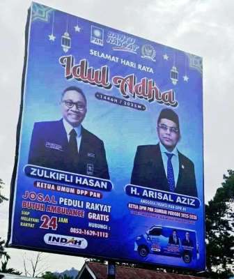 Baliho PAN Sumbar Tuai Polemik, H. Arisal Aziz Tegaskan Sesuia Arahan Ketum Zulhas