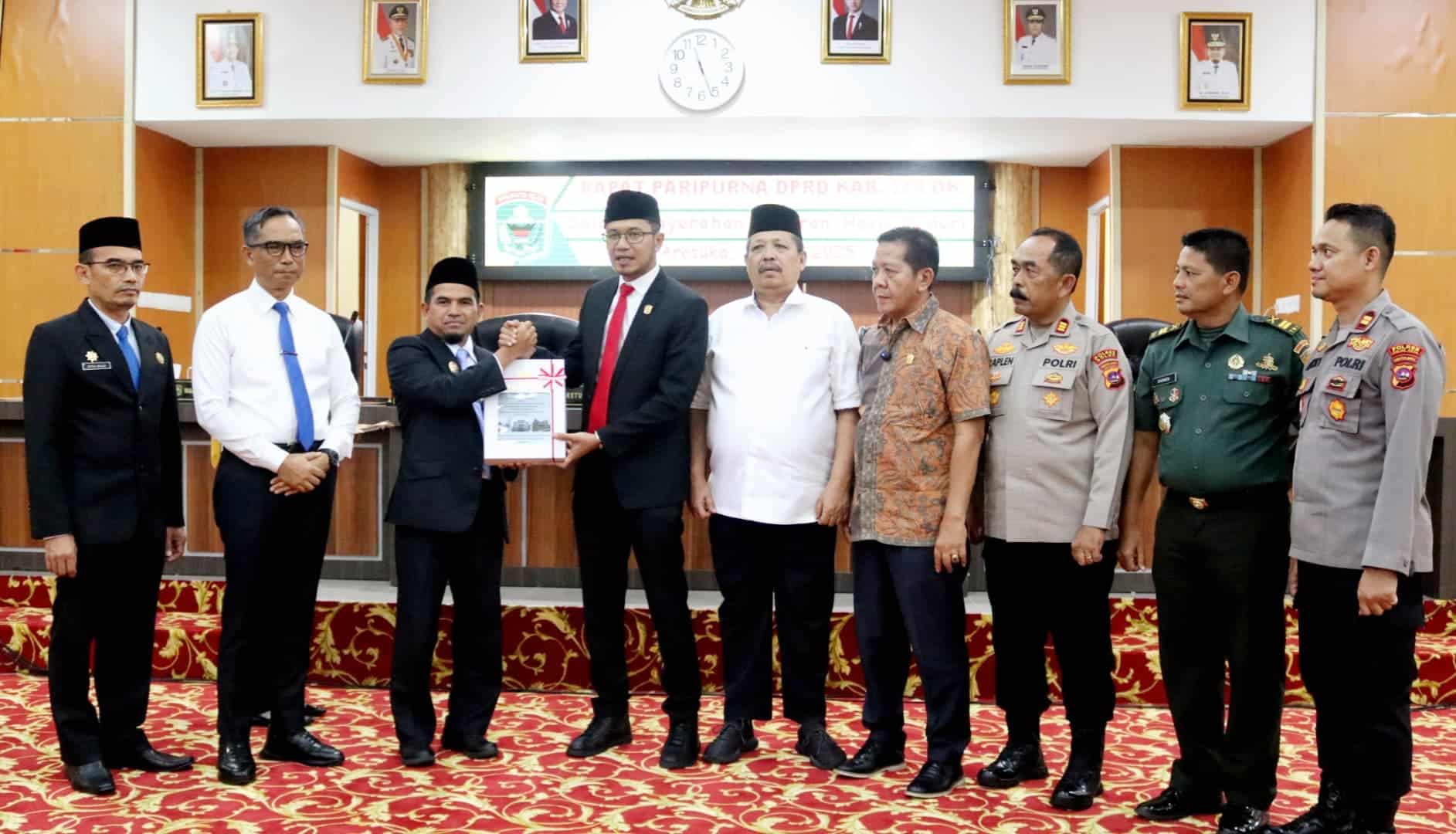 DPRD Kab. Solok Gelar Paripurna Penyerahan LHP-BPK  Atas Penyelenggaraan Pemerintahan Tahun 2024
