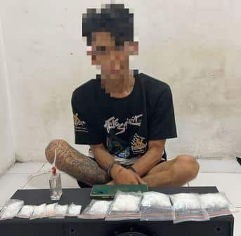 Polda Sumbar Tangkap  Pengedar Narkotika di Padang, 11 Paket  Sabu Disita