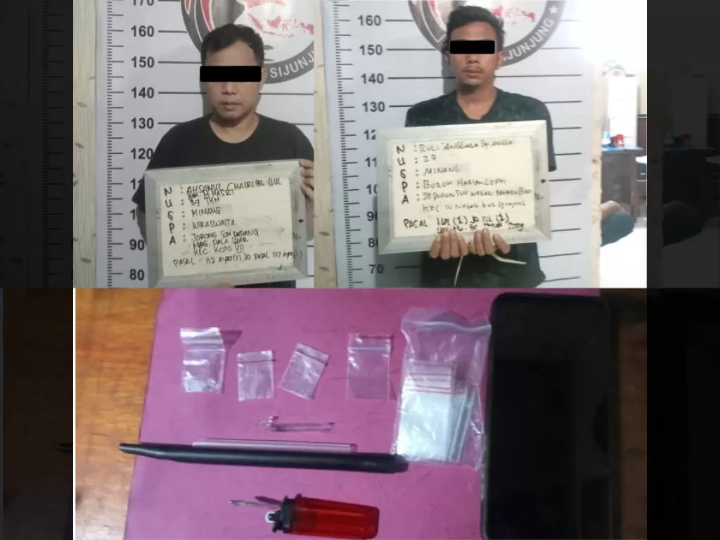Polres Sijunjung Bekuk Dua Pelaku Penyalahgunaan Narkoba