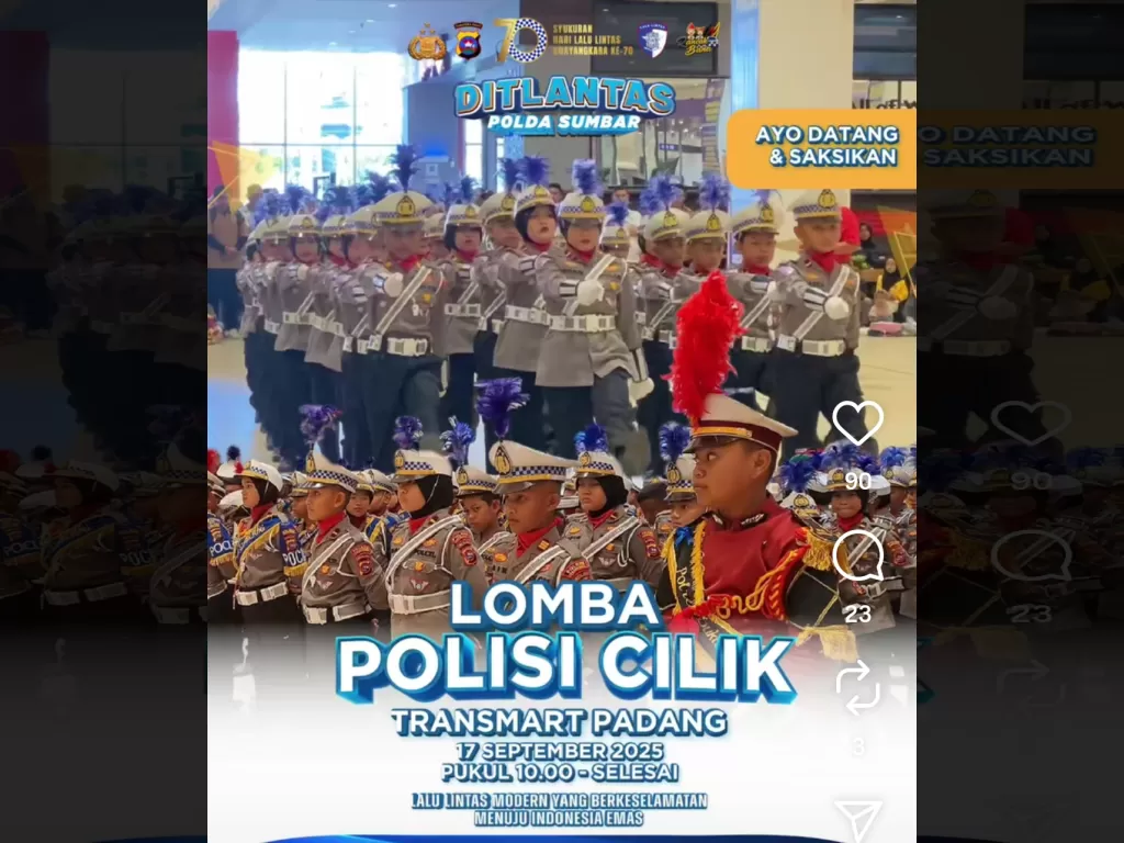 Meriahkan HUT Lalu Lintas Bhayangkara ke-70, Lomba Polisi Cilik Jadi Pusat Perhatian